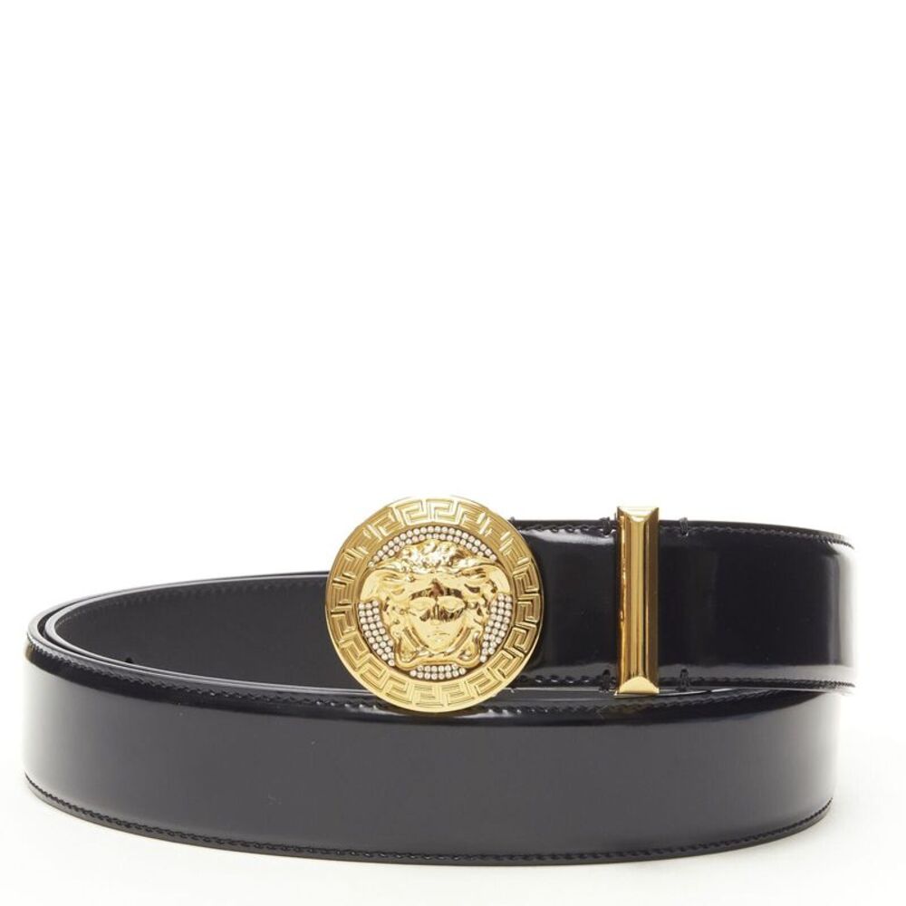 Versace Medusa Biggie Crystal Gold Belt